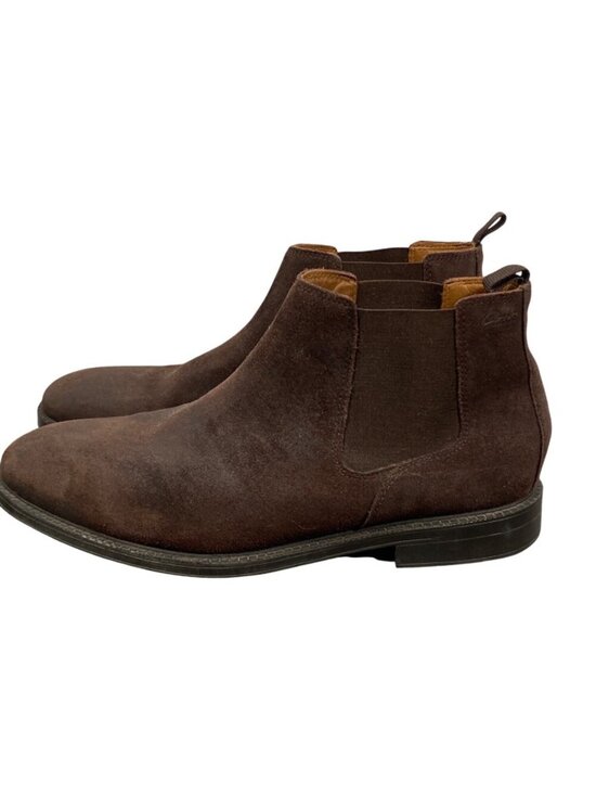 Clarks Brown Suede Chelsea Boots Size Men’s 10 Elastic Side Panels & Pull Tabs main image 9